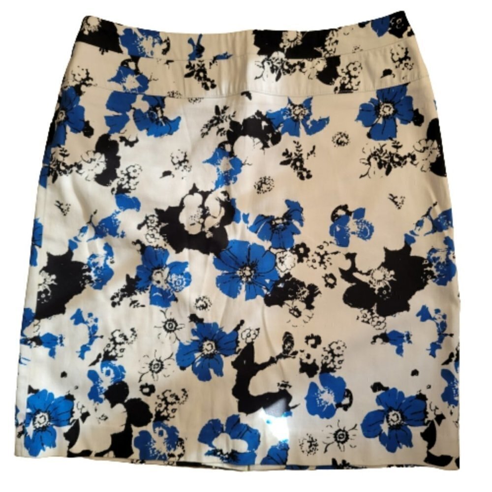 DARJONI skrit printed art flowers blue and black